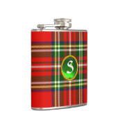 SCOTTISH TARTAN GREEN EMERALD GEMSTONE MONOGRAMM FLACHMANN (Rechts)