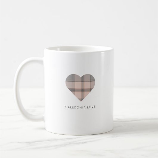 Scottish Tartan Heart Kaffeetasse (Links)
