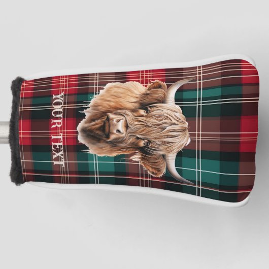 Scottish Tartan HIGHLANDER Golf Headcover (Vorderseite)