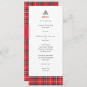 Scottish Tartan Kariert Celtic Knot Wedding Menu (Vorne/Hinten)