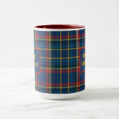 Scottish Tartan Kariert Clan Vintag Pattern Tasse (Zentrum)