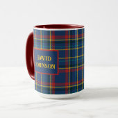 Scottish Tartan Kariert Clan Vintag Pattern Tasse (Vorderseite Links)