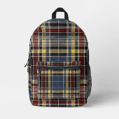Scottish Tartan Pattern Bedruckter Rucksack (Vorderseite)