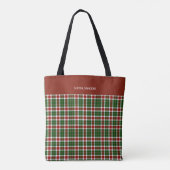 Scottish Tartan Pattern Christmas Tasche (Rückseite)
