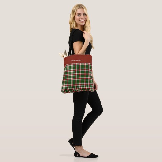 Scottish Tartan Pattern Christmas Tasche (Am Model)