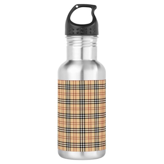 Scottish Tartan Pattern Edelstahlflasche (Vorderseite)