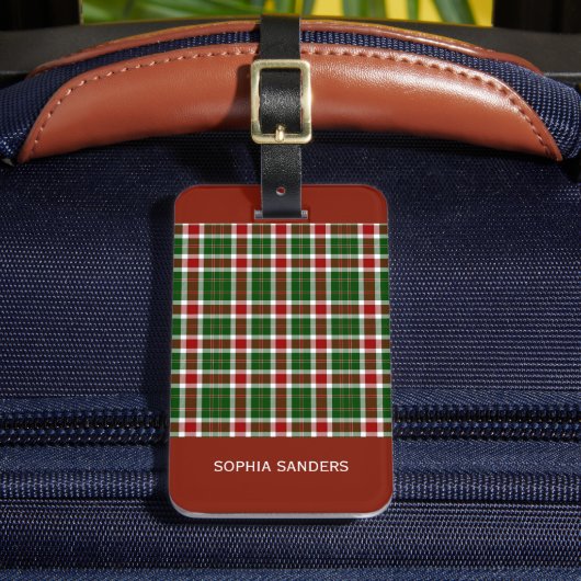 Scottish Tartan Pattern  Gepäckanhänger (Vorderseite Insitu 2)