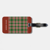 Scottish Tartan Pattern  Gepäckanhänger (Rückseite horizontal)