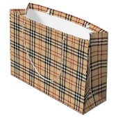Scottish Tartan Pattern     Große Geschenktüte (Rückseite Schrägansicht)