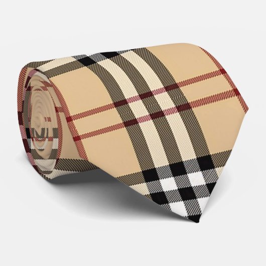 Scottish Tartan Pattern Krawatte (Gerollt)