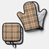 Scottish Tartan Pattern     Ofenhandschuh & Topflappen-Set (Vorderseite/Rückseite)