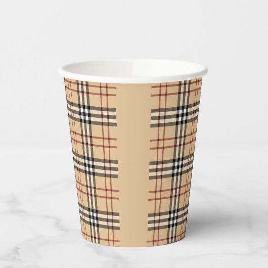 Scottish Tartan Pattern Pappbecher (Links)