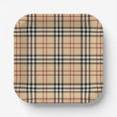 Scottish Tartan Pattern Pappteller (Vorderseite)