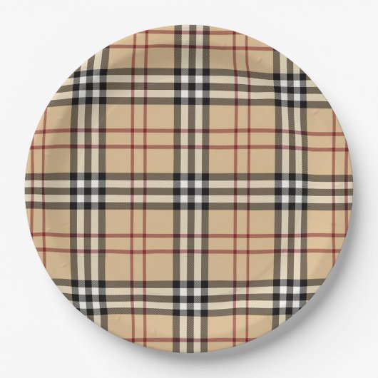 Scottish Tartan Pattern Pappteller (Vorderseite)