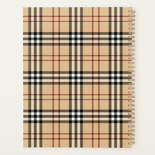 Scottish Tartan Pattern Planer (Rückseite)