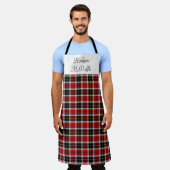 Scottish Tartan Red and Black Pattern Schürze (Getragen)