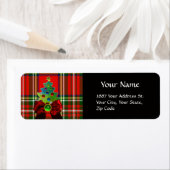 SCOTTISH TARTAN, RED GREEN BOWS AND CHRISTMAS TREM (Insitu)