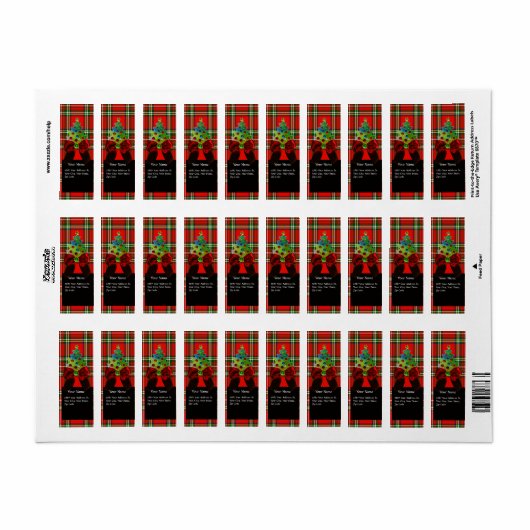 SCOTTISH TARTAN, RED GREEN BOWS AND CHRISTMAS TREM (Vorne)