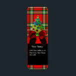SCOTTISH TARTAN, RED GREEN BOWS AND CHRISTMAS TREM<br><div class="desc">Eleganter schottischer Tartan in rot-grün weiß Farben schwarzer Blumendamast ,  glänzende Seidenraupen und 3D-Ruby , smaragdgrünen Edelsteinen. von Bulgan Lumini (c) Leicht mit Ihrem eigenen Text für Feiertagsgrüße anpassen.</div>