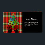 SCOTTISH TARTAN, ROT BOW UND CHRISTMAS BAUM<br><div class="desc">Eleganter schottischer Tartan in rot-grün weiß Farben schwarzer Blumendamast ,  glänzende Seidenraupen und 3D-Ruby , smaragdgrünen Edelsteinen. von Bulgan Lumini (c) Leicht mit Ihrem eigenen Text für Feiertagsgrüße anpassen.</div>