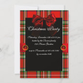 SCOTTISH TARTAN, ROT BOW UND CHRISTMAS BAUM EINLADUNG (Rückseite)