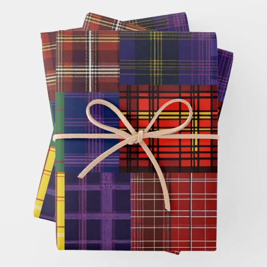 Scottish Tartan Swatch Geschenkpapier Set (Beispiel)