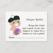 Scottish Tartan Thistle Blume Niedlich Baby Shower Begleitkarte (Vorderseite)