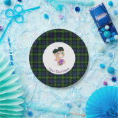 Scottish Tartan Thistle Blume Niedlich Baby Shower Pappteller (Party)