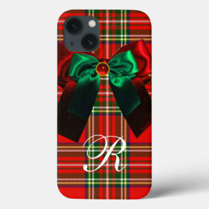 SCOTTISH TARTAN UND RED GREEN BOWS CHRISTMAS PARTY Case-Mate iPhone HÜLLE