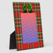 SCOTTISH TARTAN UND RED GREEN BOWS CHRISTMAS PARTY FOTOPLATTE (Seite)