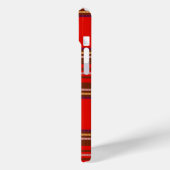 SCOTTISH TARTAN UND RED RUBY GEMSTONE MONOGRAM Case-Mate iPhone HÜLLE (Rückseite / Links)
