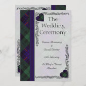 Scottish Tartan Wedding Program - Armstrong Programm (Vorne/Hinten)