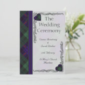 Scottish Tartan Wedding Program - Armstrong Programm (Stehend Vorderseite)