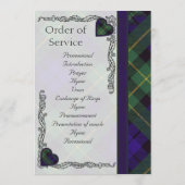 Scottish Tartan Wedding Program - Barclay Programm (Rückseite)