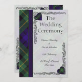 Scottish Tartan Wedding Program - Barclay Programm (Vorne/Hinten)