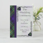 Scottish Tartan Wedding Program - Barclay Programm (Stehend Vorderseite)