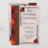 Scottish Tartan Wedding Program - Cunningham Programm (Vorne/Hinten)