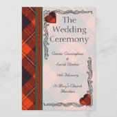 Scottish Tartan Wedding Program - Cunningham Programm (Vorderseite)