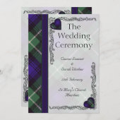 Scottish Tartan Wedding Program - Lamont Programm (Vorne/Hinten)