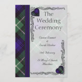 Scottish Tartan Wedding Program - Lamont Programm (Vorderseite)