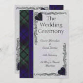 Scottish Tartan Wedding Program - Maccallum Programm (Vorne/Hinten)