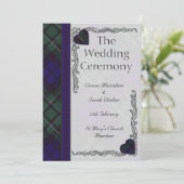 Scottish Tartan Wedding Program - Maccallum Programm (Stehend Vorderseite)