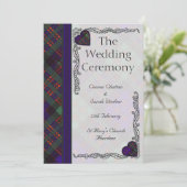 Scottish Tartan Wedding Program - Macdonald Clan Programm (Stehend Vorderseite)