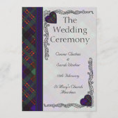 Scottish Tartan Wedding Program - Macdonald Clan Programm (Vorderseite)