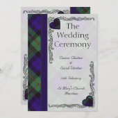 Scottish Tartan Wedding Program - Macewen Programm (Vorne/Hinten)