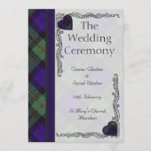 Scottish Tartan Wedding Program - Macewen Programm (Vorderseite)