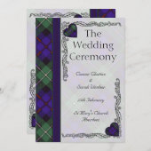 Scottish Tartan Wedding Program - Mackenzie Programm (Vorne/Hinten)