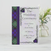Scottish Tartan Wedding Program - Mackenzie Programm (Stehend Vorderseite)
