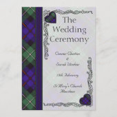 Scottish Tartan Wedding Program - Mackenzie Programm (Vorderseite)