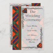 Scottish Tartan Wedding Program - Maclean of Duart Programm (Vorne/Hinten)